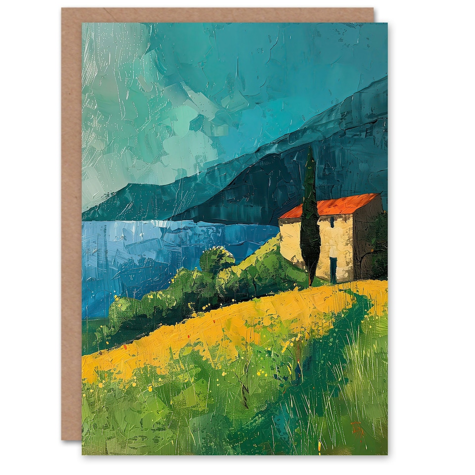 image 1 of Farmhouse Lake District Oil Calm Birthday Him Her Card