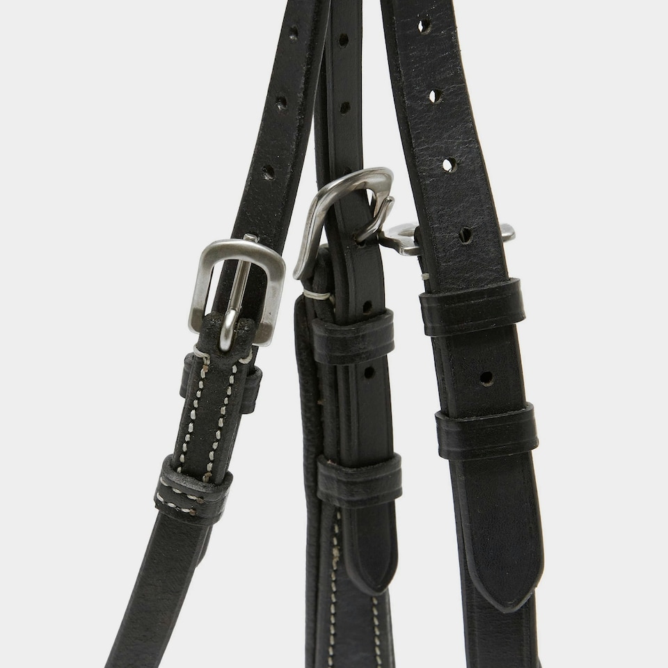 image 1 of Salisbury Buckingham Leather Horse Bridle - Black - Cob