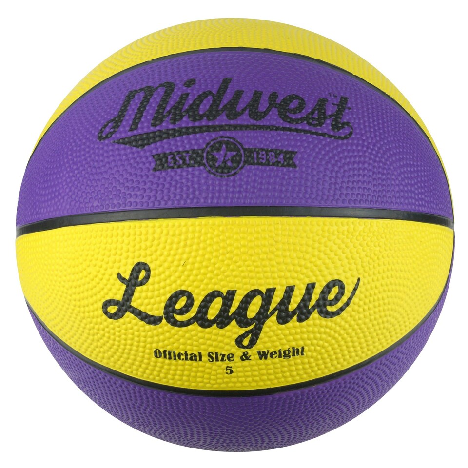 Midwest League Basketball - Yellow/Purple - 5 - Basketball - BBB1035YP Multi