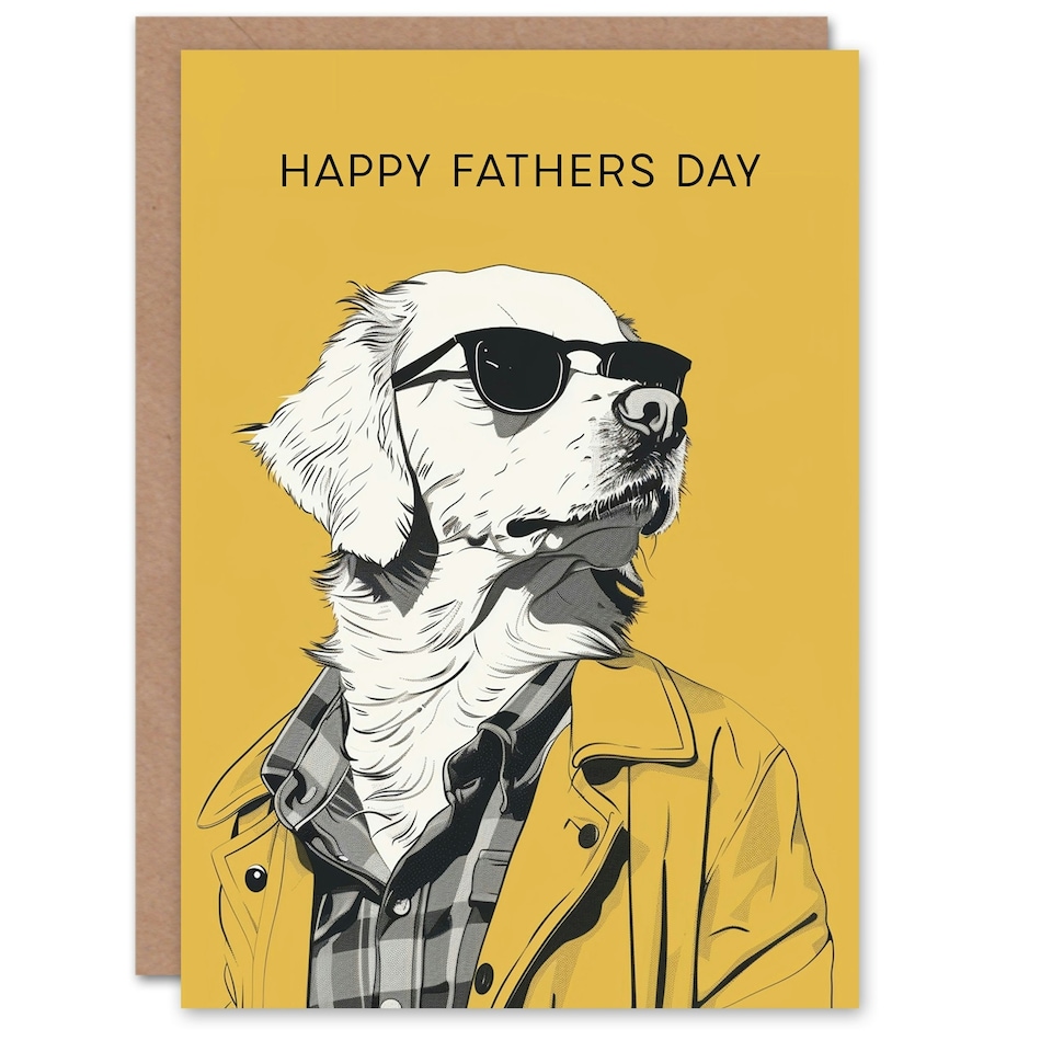 image 1 of Golden Retriever Dog Lover Cool Guy Pet Fathers Day Dad Card