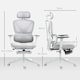 image 3 of HOMCOM Ergonomic Office Chair, Mesh Desk Chair with 3D Armrests, Rotatable Headrest, Adjustable Lumbar Support, Coat Hanger, Footrest for Home Office, Grey | Grey