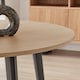 image 3 of Furniturebox Koko Oak Wood Effect Round Dining Table Black Legs 100cm