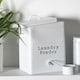 image 7 of Harbour Housewares 2 Piece Vintage Metal Utility Canisters Set - White | White | Matt White | 2