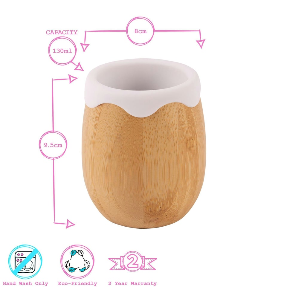 image 1 of Tiny Dining Bamboo Baby Trainer Cup - 130ml - White White