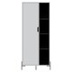 image 4 of Core Products Dallas Bookcase Display Unit - White & Carbon Grey Oak Effect, H160.0cm x W68.6cm x D42.3cm White