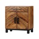 image 1 of Parquet Tall Slim Sideboard - Mango Wood/Iron - L30 x W54 x H90 cm - PP Finish Brown