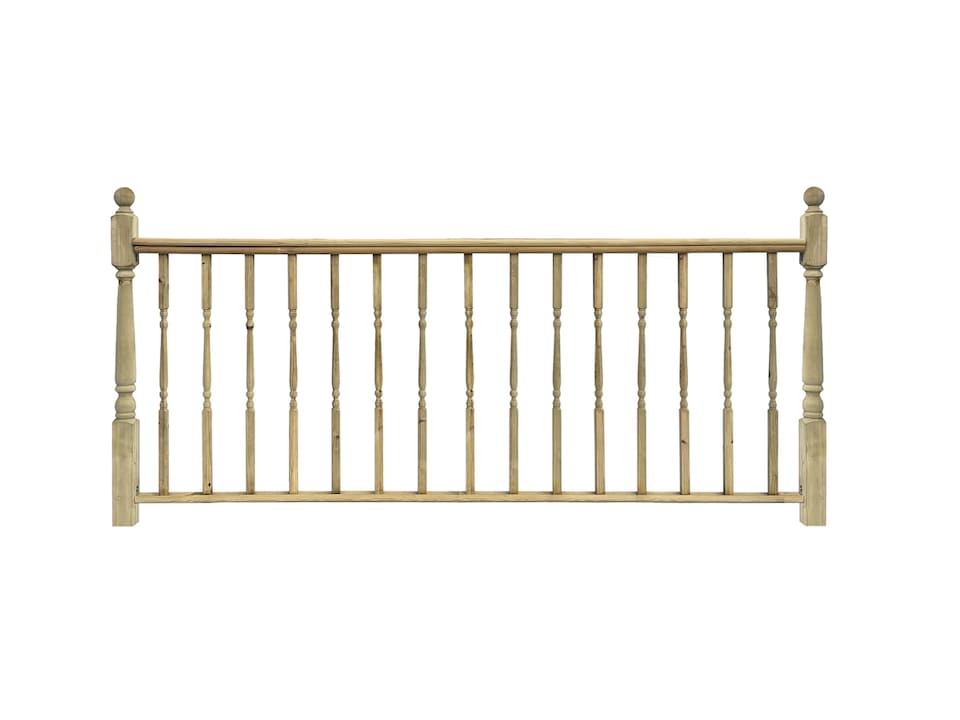image 1 of eDecks Softwood Handrail System Decking Extension Kit, 2570mm - Colonial