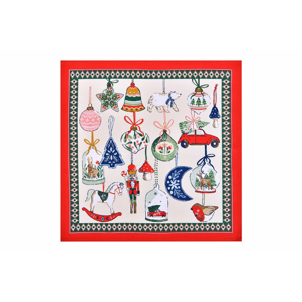 image 1 of Ulster Weavers Christmas Ornaments Napkins - 2 Pack Multi
