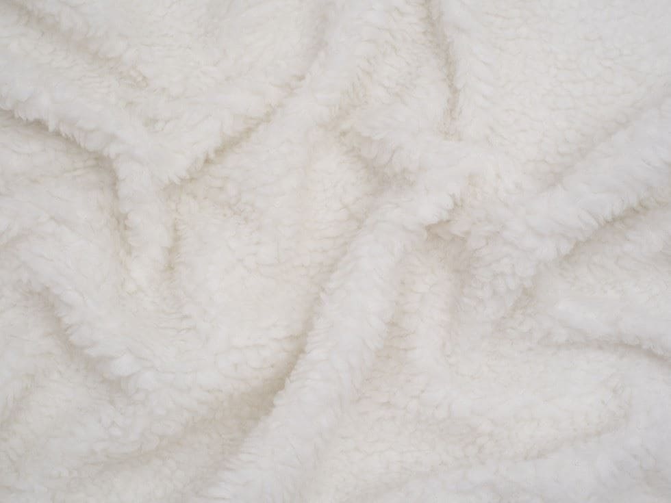 Minerva Core Range Cream Heavy Lambskin Sherpa Fleece Fur Fabric for Dressmaking, Toy Making, 155cm / 61" Wide - per metre