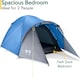 image 3 of Bracken 2 Man Tent With Porch Waterproof at 3000mm HH Camping Festival Trail | Blue | 1