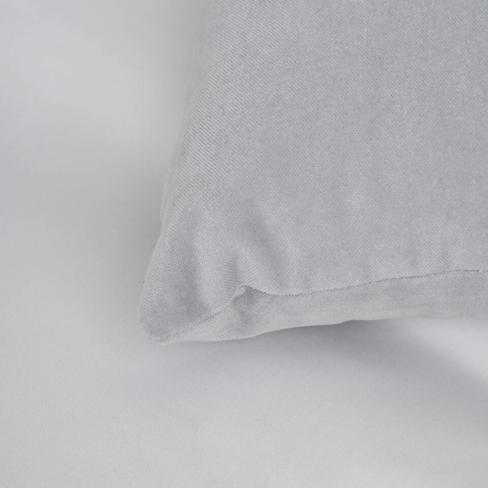 image 1 of BHS Matte Velvet Cushion, Silver
