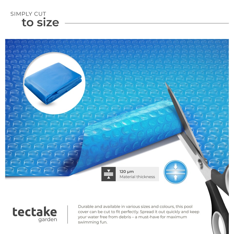 image 1 of Pool Cover - round, floating, protects and warms the water | Blue | blue | Ø 381 cm | 1