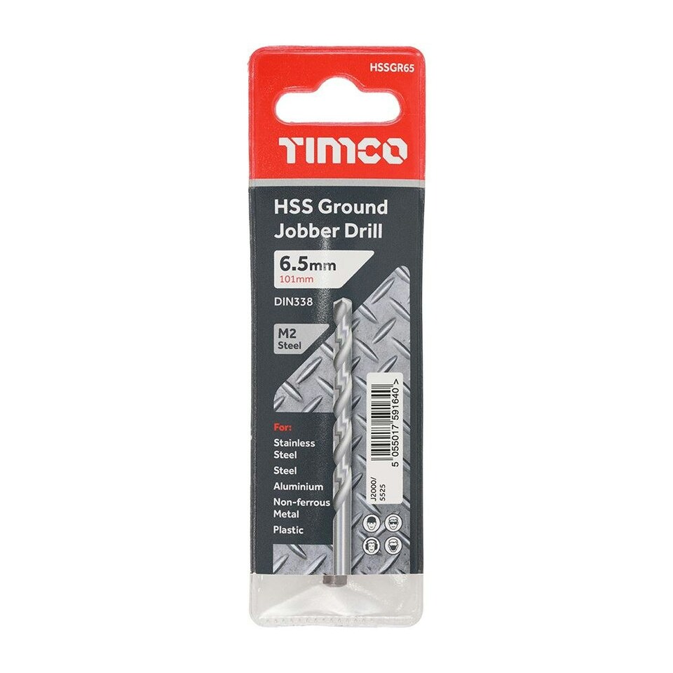 image 1 of Timco - Ground Jobber Drills - HSS M2 (Size 6.5mm - 1 Each)