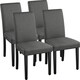 image 7 of Yaheetech Set of 4 Fabric Upholstered Dining Chairs with Solid Wood Legs Grey | Dark Grey