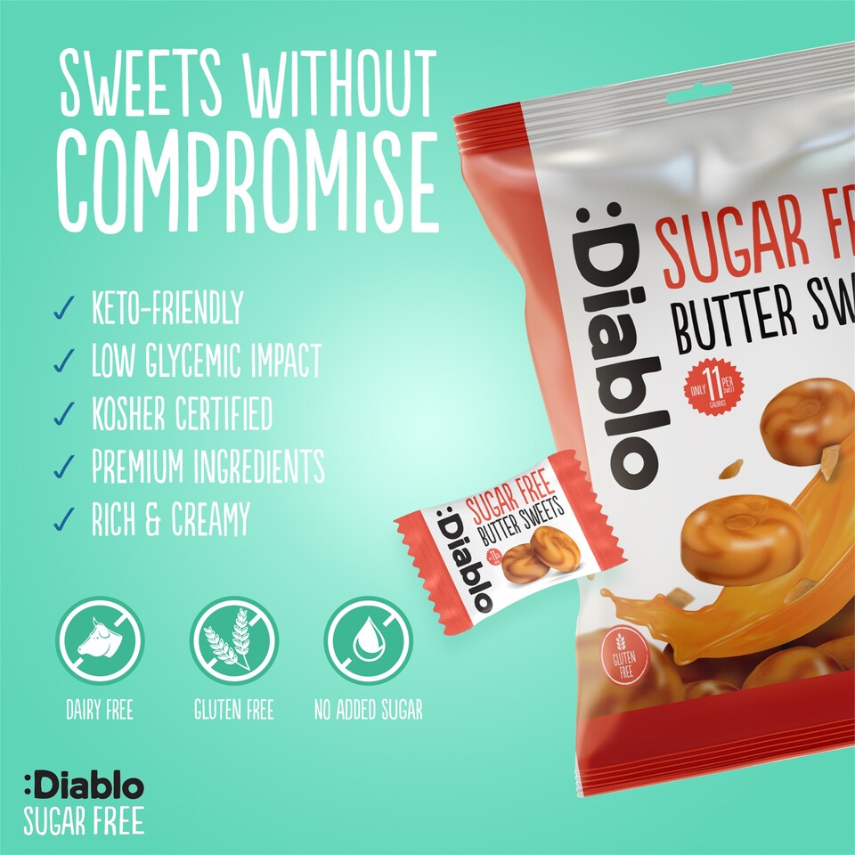 image 1 of Diablo Sugar Free Butter Sweets 75g