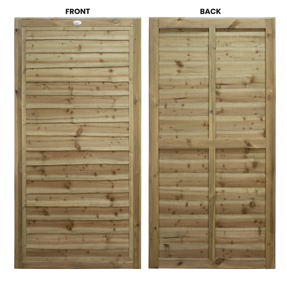 image 1 of Waney Lap Garden Gate 6ft x 3ft Treated Wooden Affordable Pedestrian Side Door
