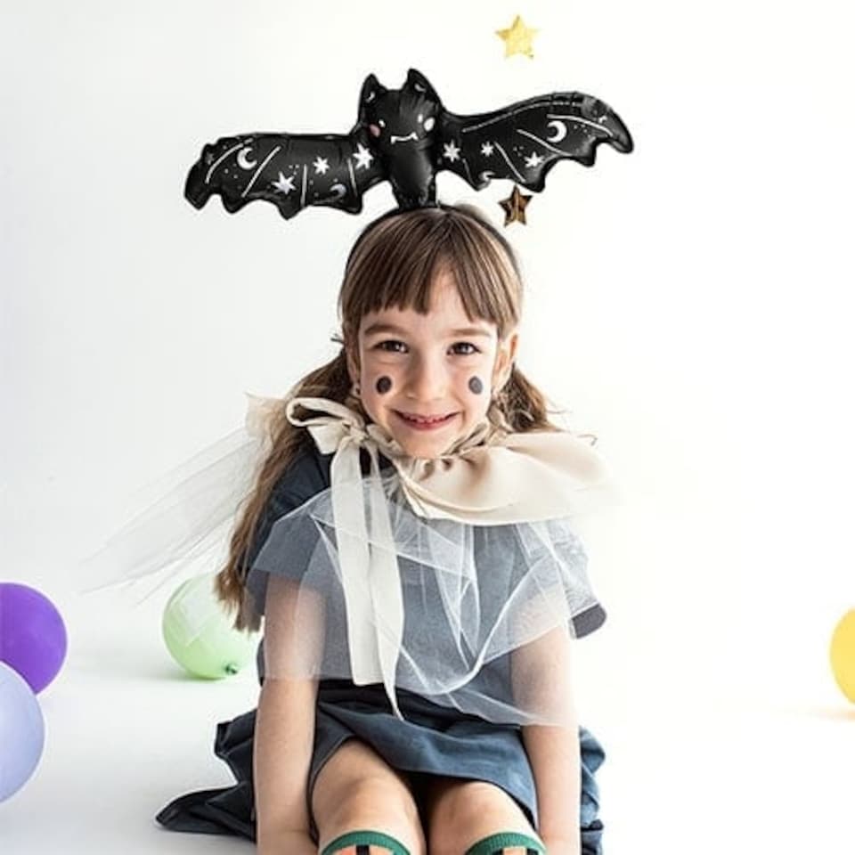 image 1 of Celestial Bat Halloween Air Fill Foil Balloon 41cm / 16 in