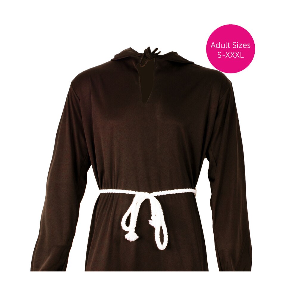image 1 of Brown Medieval Monk Costume | Brown | XL