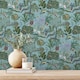 image 2 of Grandeco Exotic Garden Teal Wallpaper Birds Botanical Paste The Paper Exclusive
