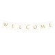 image 1 of White & Gold Welcome Cardboard Letter Banner 250cm