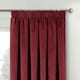 image 2 of Oxford Red Velvet Curtains 46 x 72 inch (117 x 183 cm) 100% Blackout Pencil Pleat Thermal Noise Reducing Curtains for Bedroom and Living Room