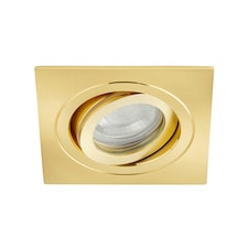 BHS Sym Square IP65 Tiltable Downlight | Gold | Satin Brass | 1
