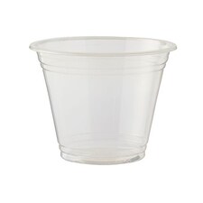 PLA Clear Plastic Compostable Smoothie Cups 255ml - Pack of 50