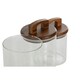 image 3 of 3 Tubs Home ESPRIT Brown Transparent Acacia Borosilicate Glass 650 ml 900 ml 1 L 3 Pieces