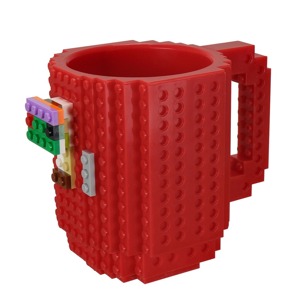 image 1 of Building Bricks DIY Puzzle Mug 400ml with Assorted Blocks Construction Brick Compatible Novelty Coffee Cup Gift Boxed Creative Design