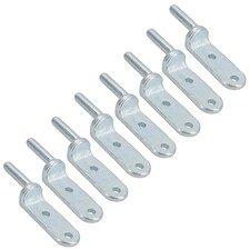 12.5mm Bolt On Gudgeon Tailboard Hinge Pin for Trucks Trailers Zinc Plated 8pc Silver