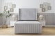 image 1 of Sloomy Marlborough Silver Naples Bed Frame With 50"  Upholstered Wingback Headboard 4'6 Double