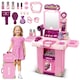 image 1 of Kids Beauty Vanity Set with Suitcase – Portable Pretend Makeup & Hairdressing Playset with Mirror, Hairdryer & Accessories  Princess Dress-Up Gift for Ages 3+