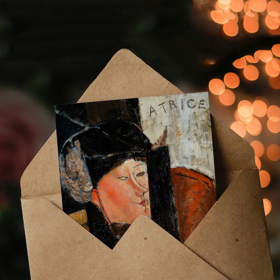 image 1 of Amedeo Modigliani Art Card Portrait of Beatrice Hastings