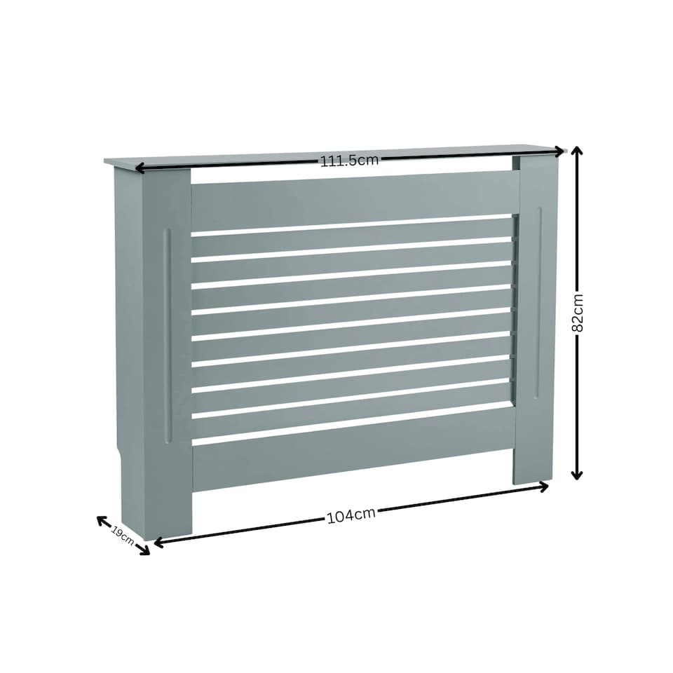 image 1 of Extending Radiator Cover Adjustable Wooden MDF Slatted Grill | Grey