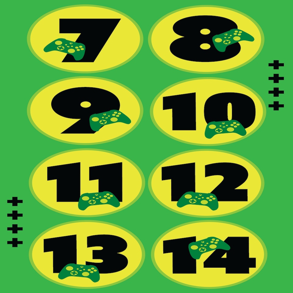 image 1 of XBOX Multi Ages 7-14 Sticker Birthday Card