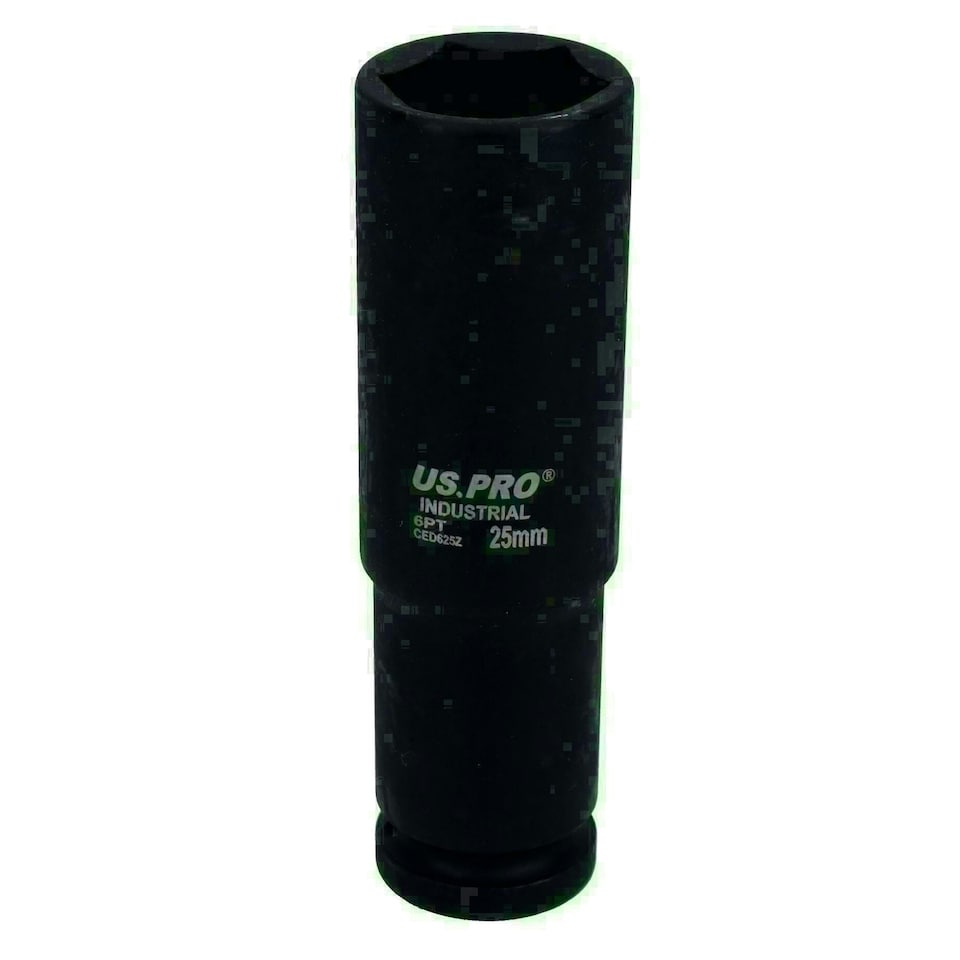 image 1 of 25mm Extra Deep Long Metric MM Impact Socket 1/2" Drive 6 Sided Single Hex