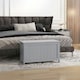 image 8 of HOMCOM Storage Chest with 2 Safety Hinges, Modern Storage Bench, Grey