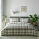 image 4 of Portfolio Home Prague Checkered Bedding Duvet Cover Set Green | Super King