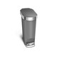 image 1 of Simplehuman 40L Slim Pedal Kitchen Bin with Liner Rim, Grey Plastic