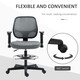 image 5 of Vinsetto Drafting Chair Tall Office Stand Desk Chair with Foot Ring, Arm, Wheel