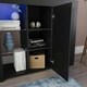 image 5 of Vida Designs Azura 1 Door LED Large Sideboard Buffet Cabinet Storage, Black