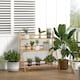 image 2 of Outsunny 3-Tier Folding Bamboo Plant Stand Display Rack Indoor Outdoor