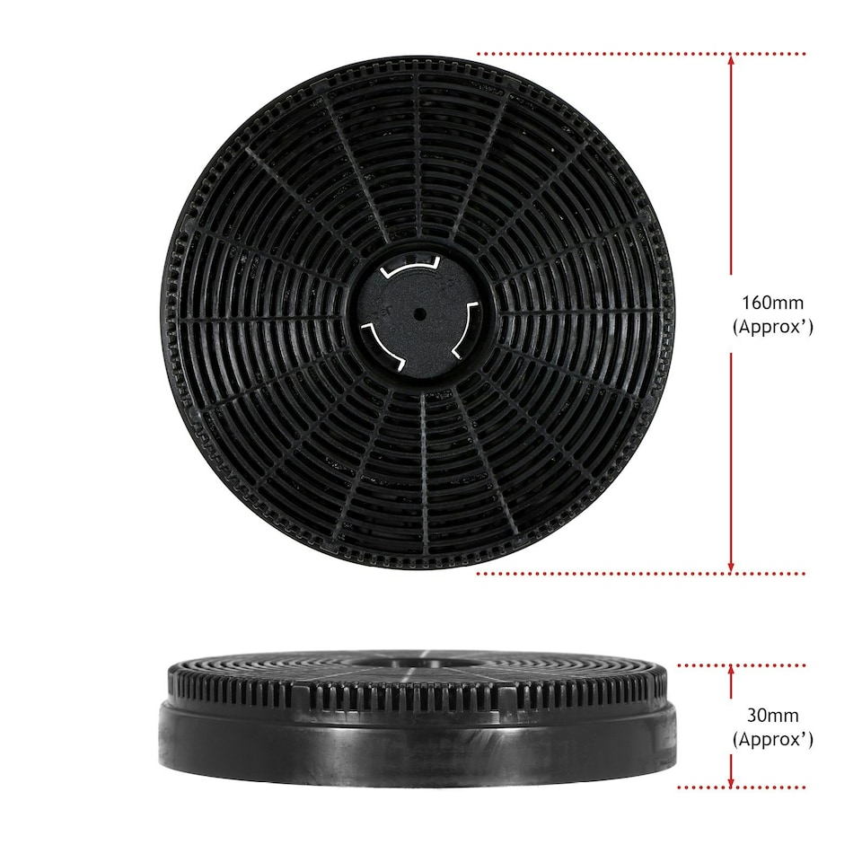 image 1 of SPARES2GO Charcoal Filter for Russell Hobbs RHGCH601 RHGCH901 RHGCH702 RHGCH902 RHGCH603 RHGCH903 RHGCH904 (x 2)