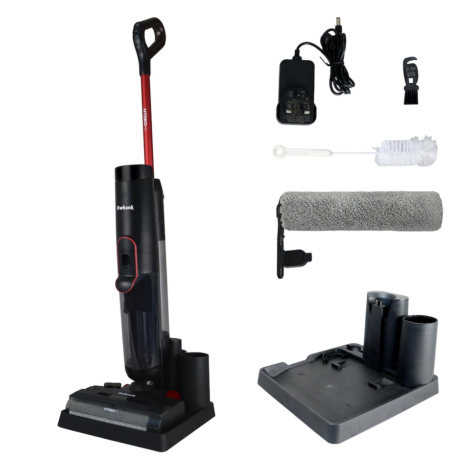 image 1 of Ewbank EWHF03988 HYDROH1 Cordless Hard Floor Cleaner, 2-in-1 Wet & Dry Vacuum Cleaner, 10,000Pa Suction, Self-Cleaning Dock, 820ml Dual Water Tanks, LED Display, 25-Minute Runtime, Black