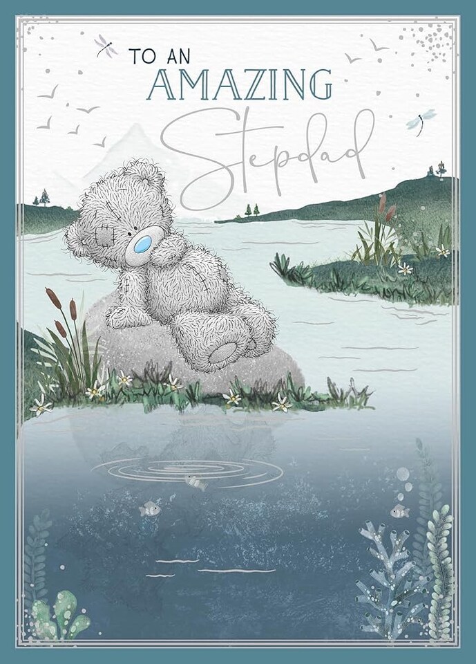image 1 of Bear Sitting On Rock Amazing Stepdad Father's Day Card