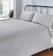 image 4 of Pure Cotton Flat Sheet 200 Thread Count Percale | Silver | Single