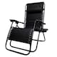 image 1 of Set of 2 Luxury Padded Multi Position Zero Gravity Garden Relaxer Chair Lounger in All Black