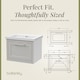 image 5 of Balterley Traditional Bathroom Wall Hung 1 Drawer Vanity Unit and 0 Tap Hole Modern Fireclay Basin | Grey | Earl's Grey