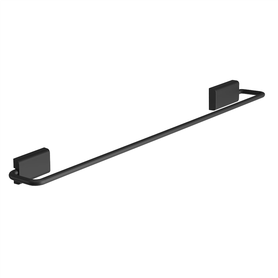 image 1 of Cosmic Wall Mounted Towel Rail with Black Matte Finish for Bathroom 61 cm