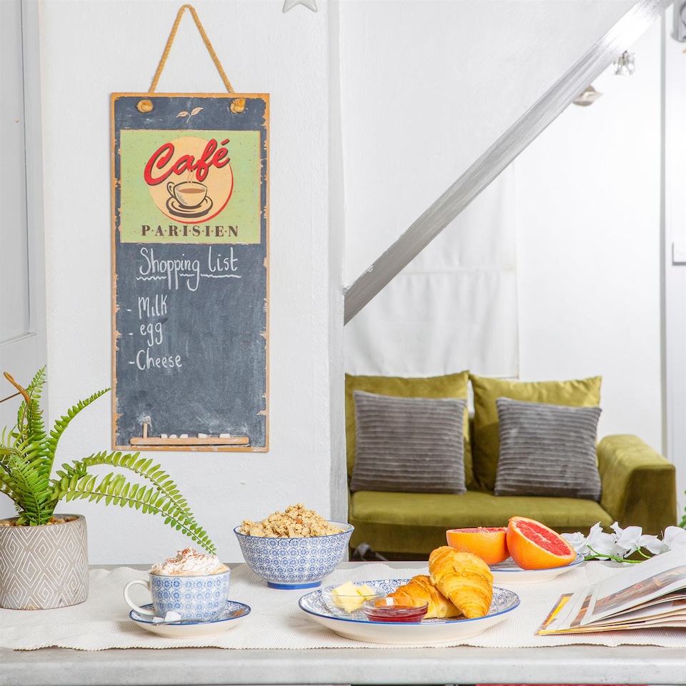 image 1 of Nicola Spring Hand-Printed Dinner Plates - 25.5cm - Navy - Pack of 6 | Blue | Blue